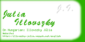 julia illovszky business card