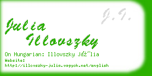 julia illovszky business card